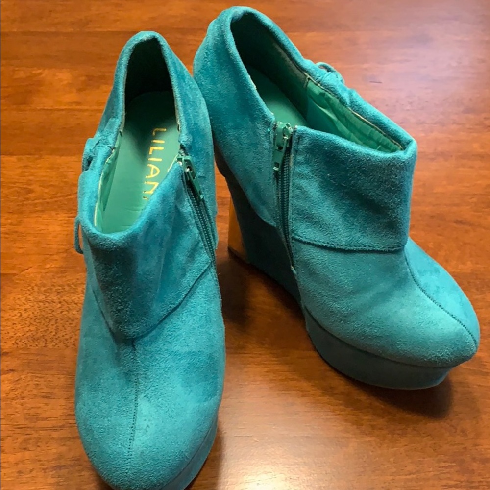 Teal booties